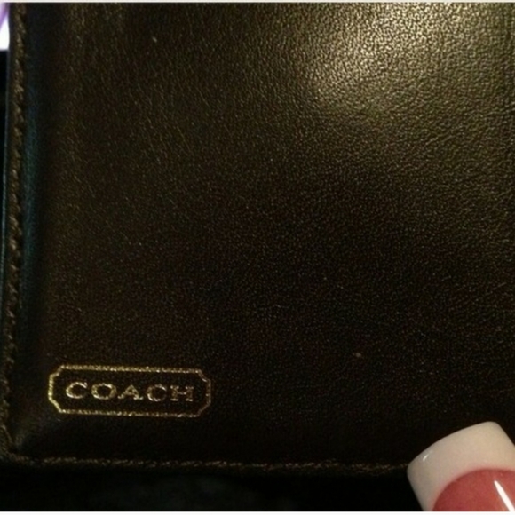 COACH - RARE GOLD FOIL TRIFOLD HOBO WALLET SET VINTAGE - Picture 5 of 5